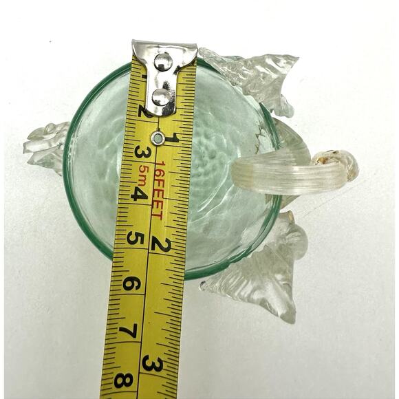 SWAN MURANO ITALY* SAVIATI * VENETIAN HAND BLOWN GOLD FLECKS SALT CELLER BOWL - Picture 12 of 12
